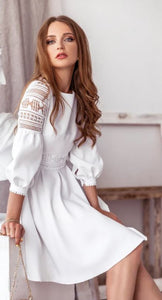 Puff Sleeve Lace Dress