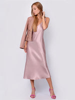 Load image into Gallery viewer, Satin Slip Midi Dress
