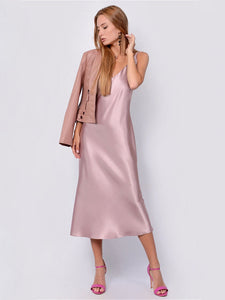 Satin Slip Midi Dress