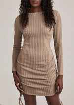 Load image into Gallery viewer, Cable Knit Ruched Dress
