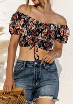 Load image into Gallery viewer, Floral Print Crop Top
