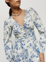 Load image into Gallery viewer, Floral Front Slit Chiffon Midi Dress
