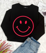 Load image into Gallery viewer, Smiley Face Graphic Sweatshirt
