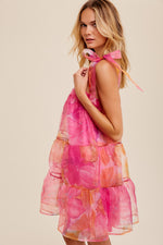 Load image into Gallery viewer, I Love Pink Organza Mini Dress
