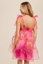 Load image into Gallery viewer, I Love Pink Organza Mini Dress
