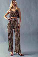 Load image into Gallery viewer, Just Shine Metallic Striped Pants - Matching Set
