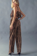 Load image into Gallery viewer, Just Shine Metallic Striped Pants - Matching Set
